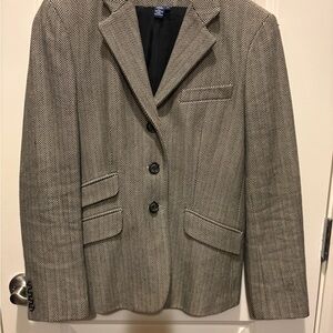 Women’s Chaps Black and Camel Herringbone Blazer